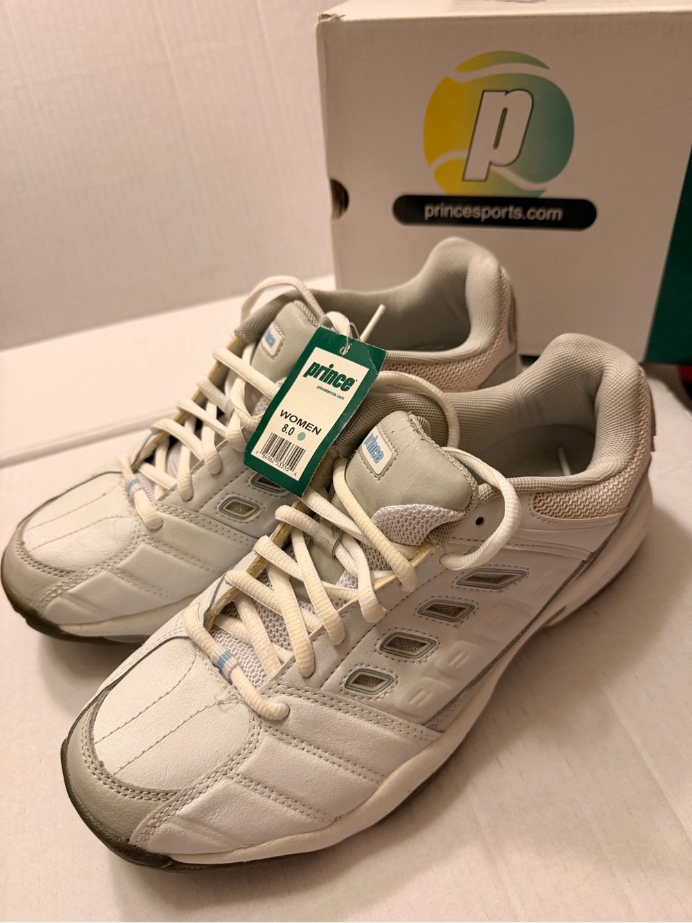 Prince Women’s Virtue leather court shoes, size 8.0